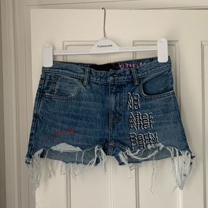 Denim X Alexander Wang Denim Shorts